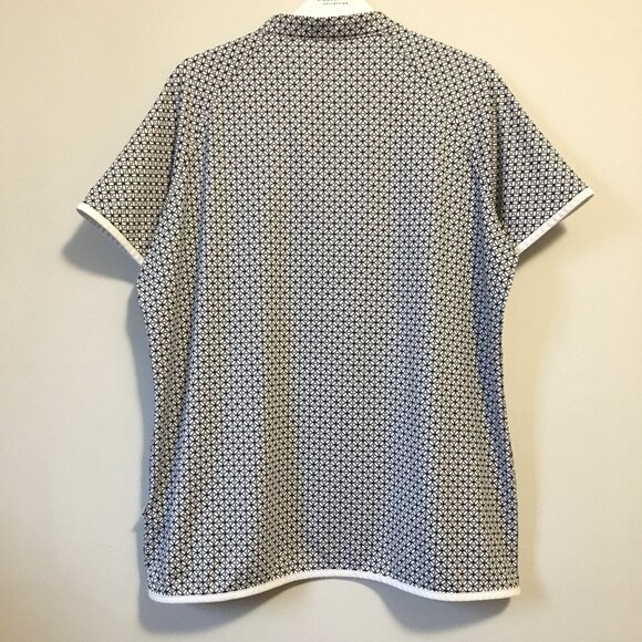 Flower of Life Tunic Neck Poly Flex Golf Shirt - Picture 2 of 16